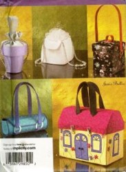4159 CREATIVE FLOWER POT,COTTAGE HOUSE SHAPE BAGS PATTERN